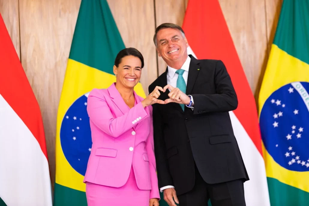 Președintele Katalin Novák și Jair Bolsonaro în Brazilia