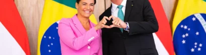 Präsidentin Katalin Novák und Jair Bolsonaro in Brasilien