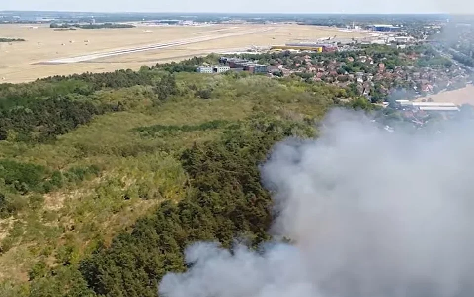 Incendio en el aeropuerto de Budapest