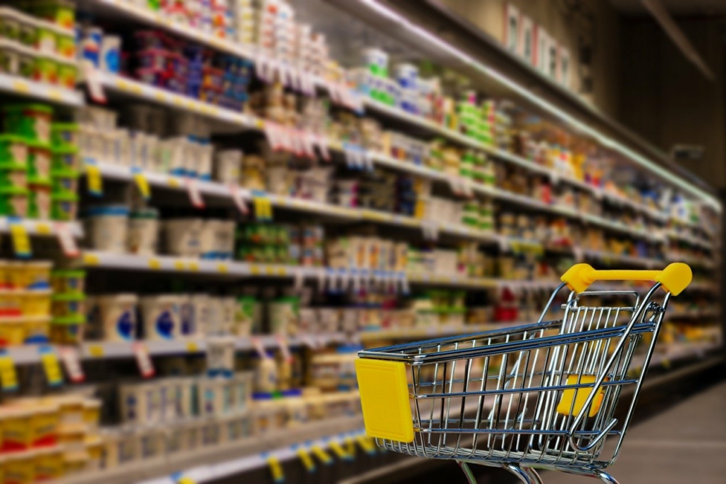 inflace potravin v supermarketu