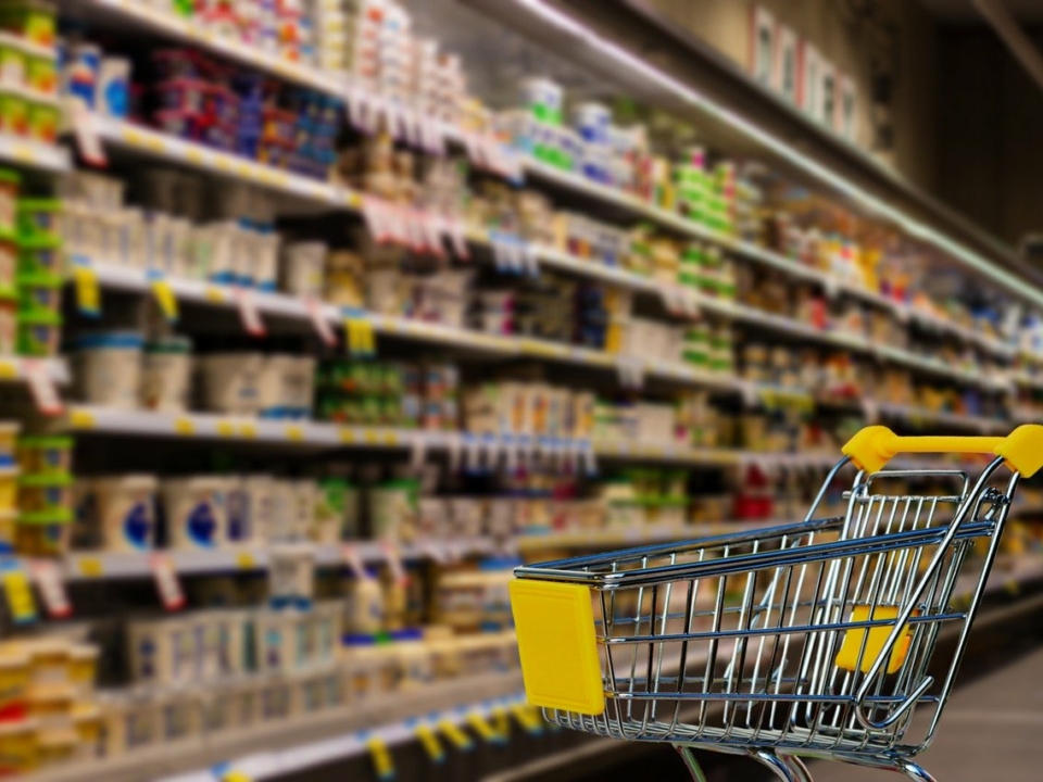 inflace potravin v supermarketu