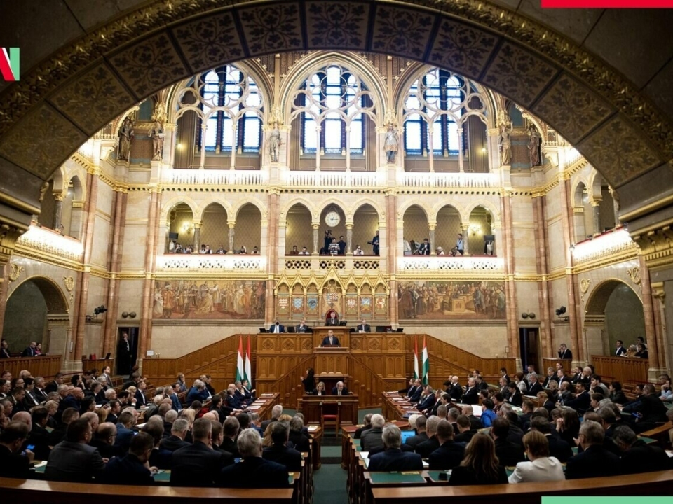 Crisis del parlamento del gobierno húngaro Presidente de la Cámara de Representantes húngara