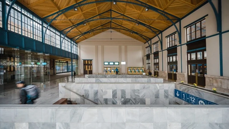 Sala di marmo della stazione ferroviaria di Budapest