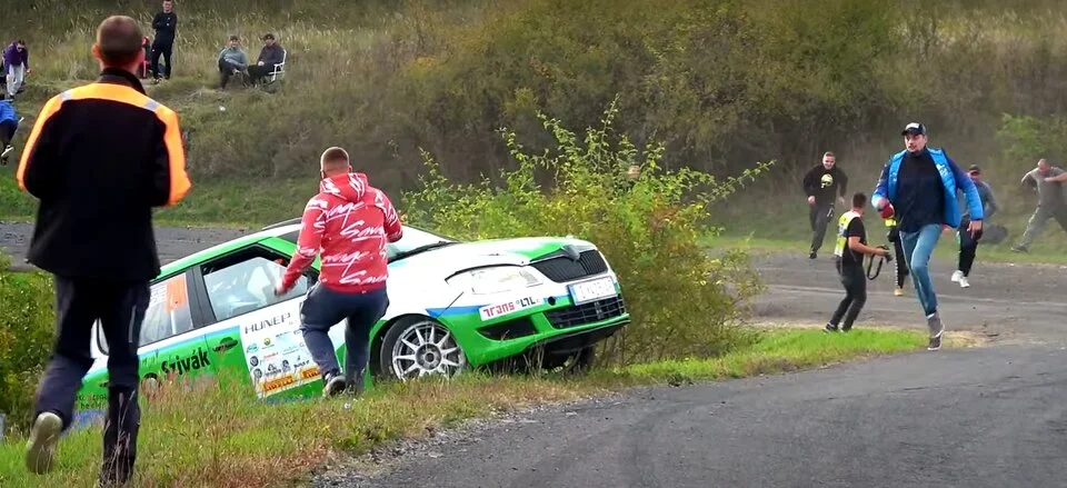 Rally car accident