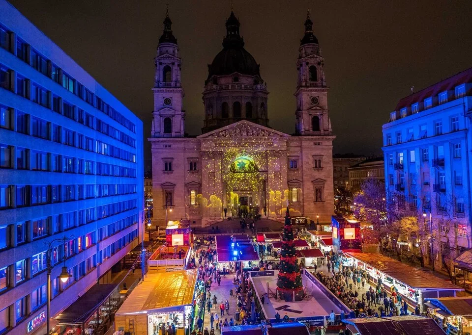 Avvento Bazilika Fiera di Natale di Budapest