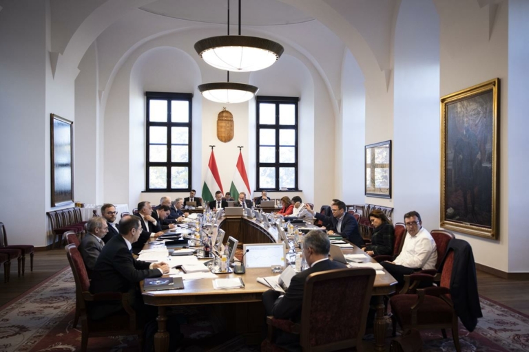 Hungarian government cabinet meeting