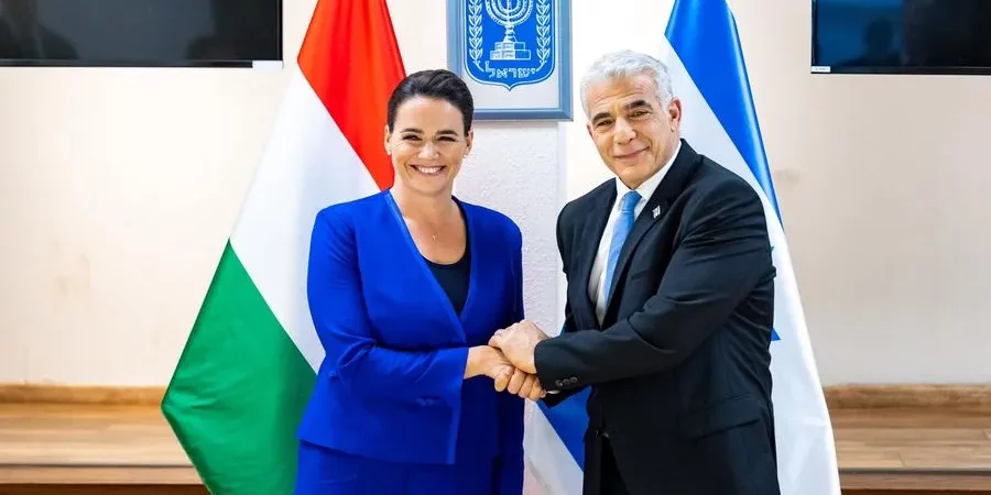 Il presidente Novák e il premier israeliano uscente Yair Lapid