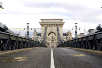 Traffico di Budapest del Ponte delle Catene