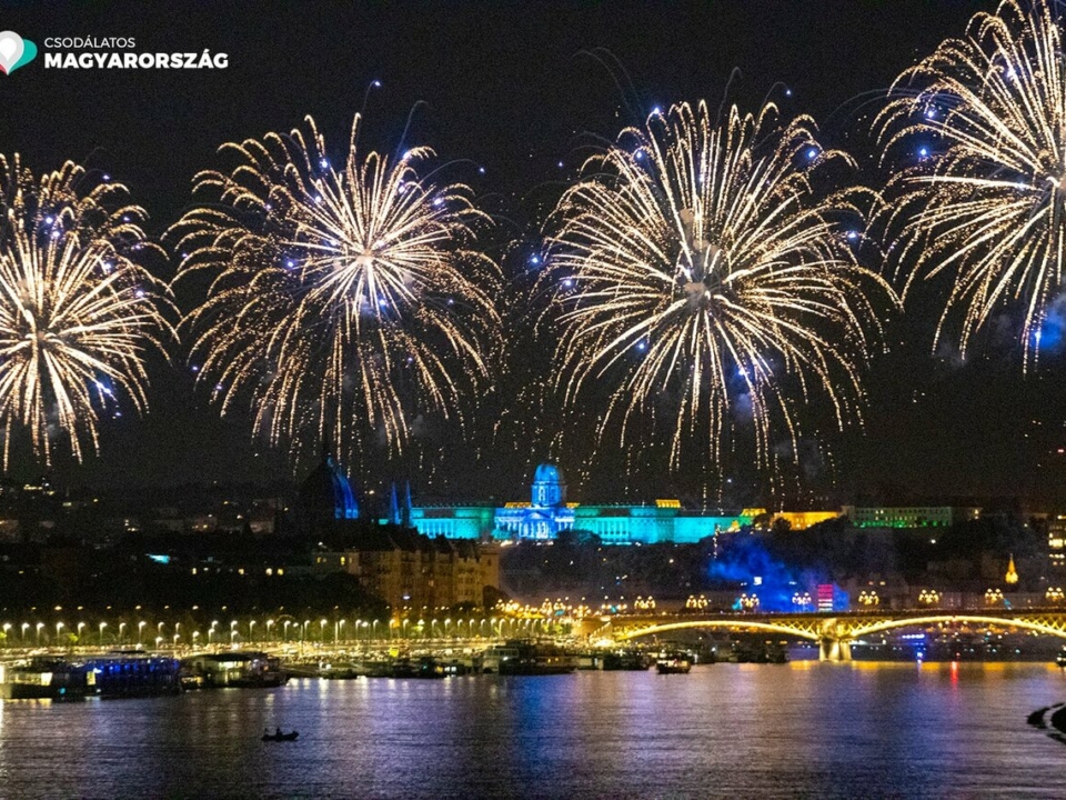 feu d'artifice, Budapest, Hongrie, célébration