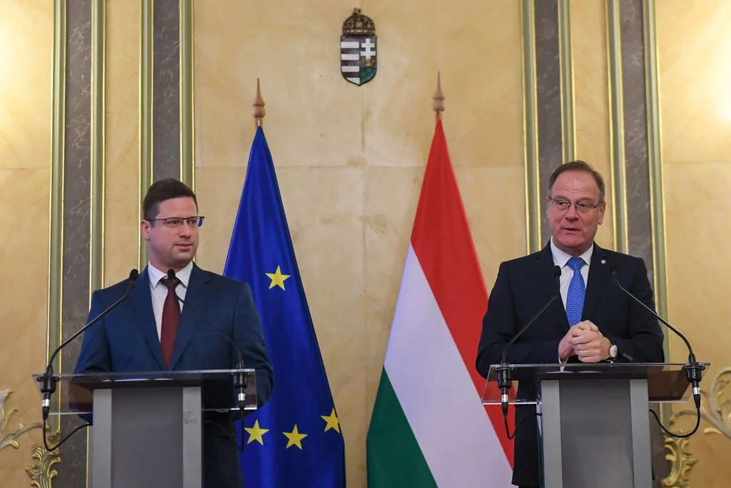 Ministers Tibor Navracsics and Gergely Gulyás press conference