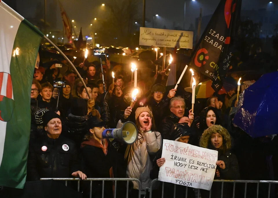 Protest Budapest education