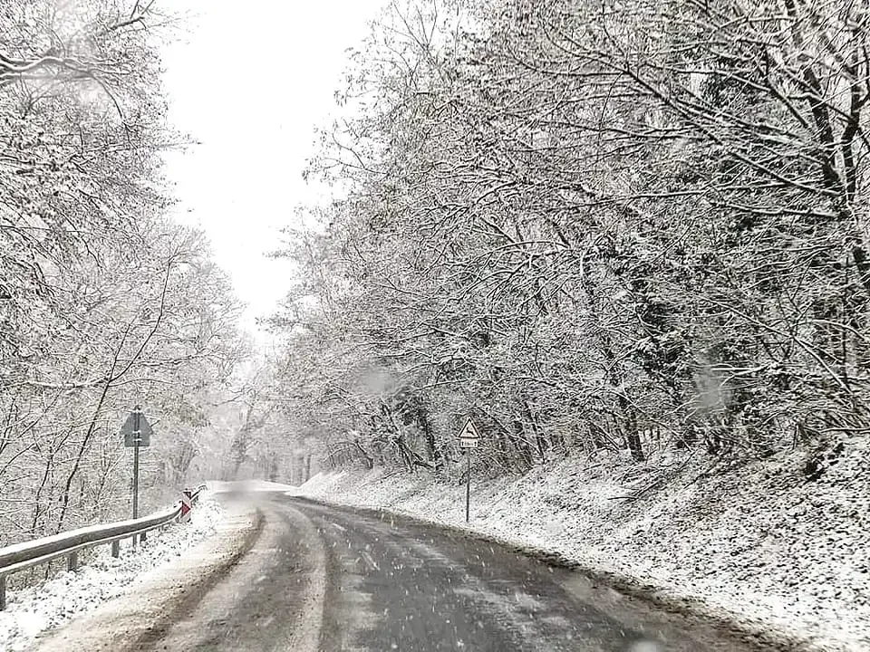 La neige est arrivée en Hongrie
