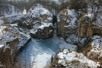 smrznuto, mrlje, Hill Megyer, Megyer-hegyi Tengerszem, zima, odredište, hladno, Mađarska
