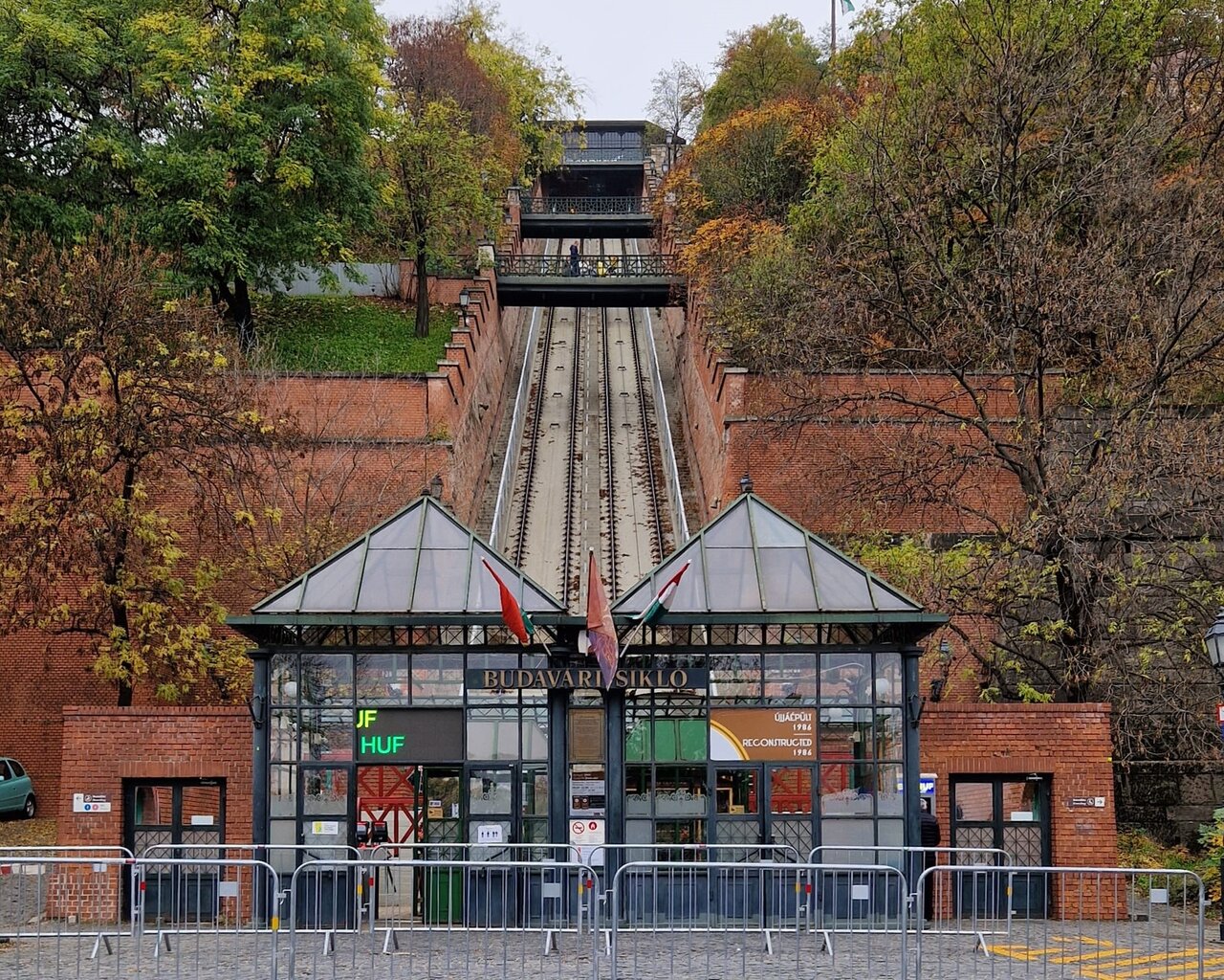 Funicular at Clark Adam square in Budapest