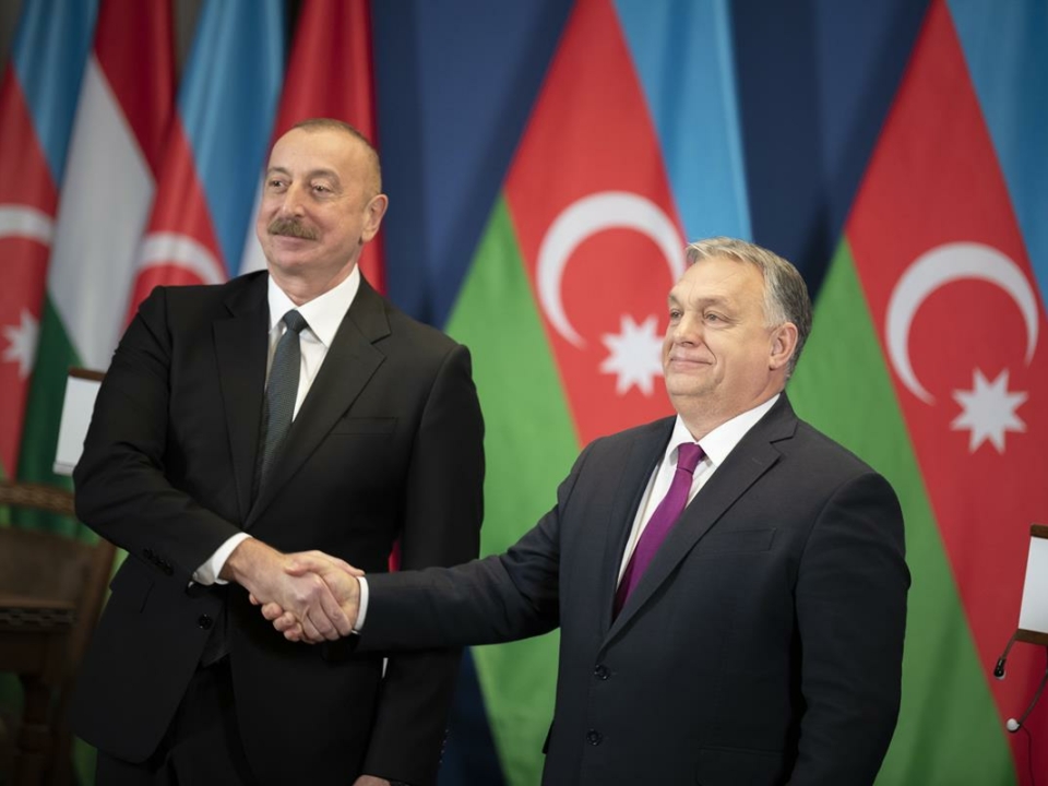 Il primo ministro Orbán incontra il presidente azero Ilham Aliyev a Budapest