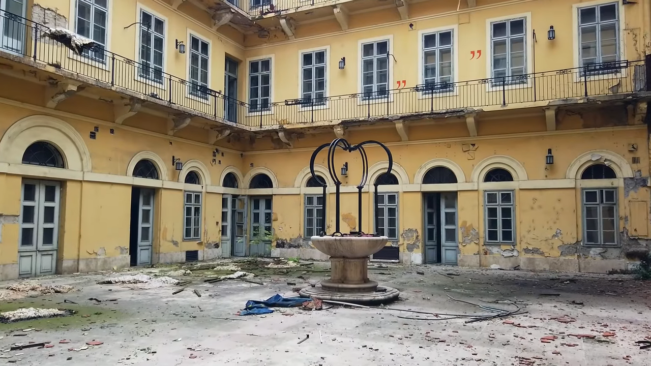 The abandoned building of Postbank in Budapest, Hungary