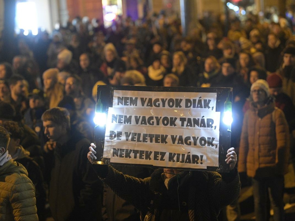 education hungary demonstration