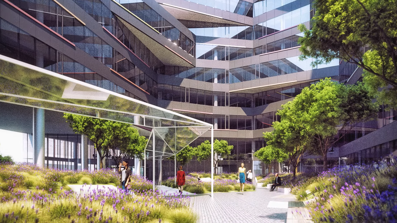 Relaxation gardens for active recreation in Budapest's new building