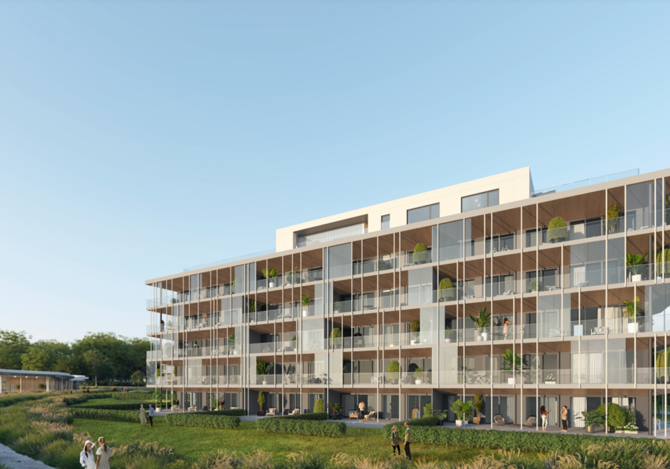 il complesso residenziale di sei piani sull'alta costa di Algeri a Balaton