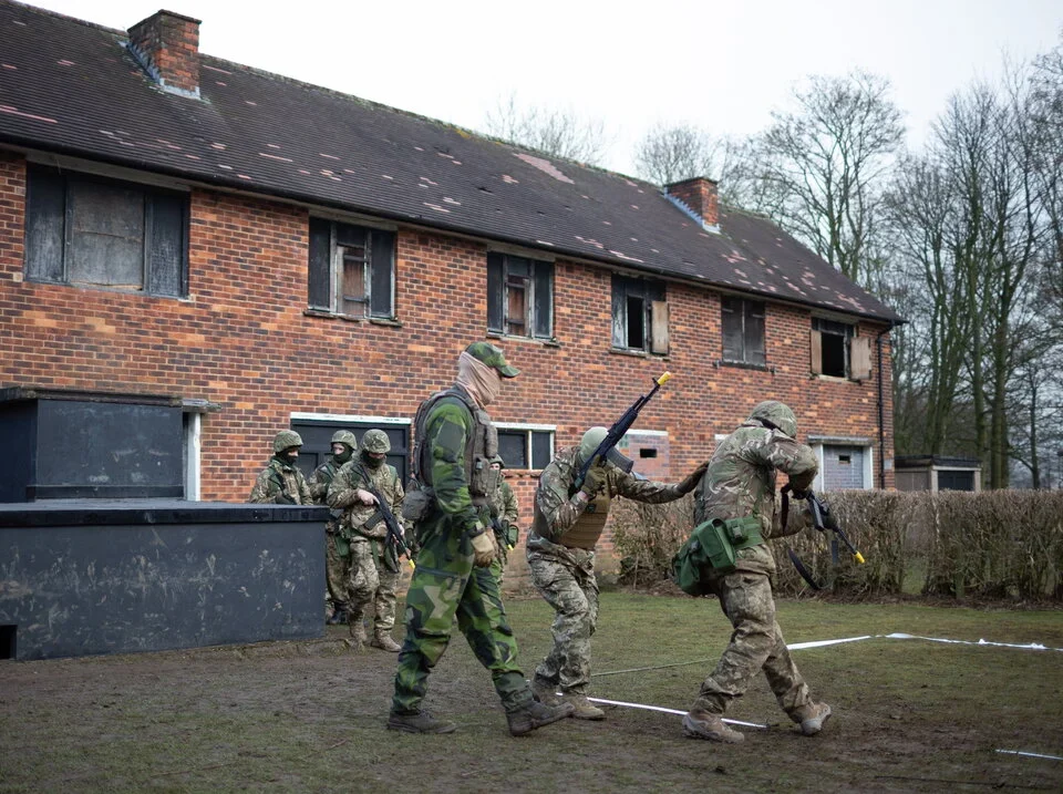 Ukrainian soldiers in training in Hungary