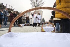 Csíkszereda food consecration on Easter Sunday