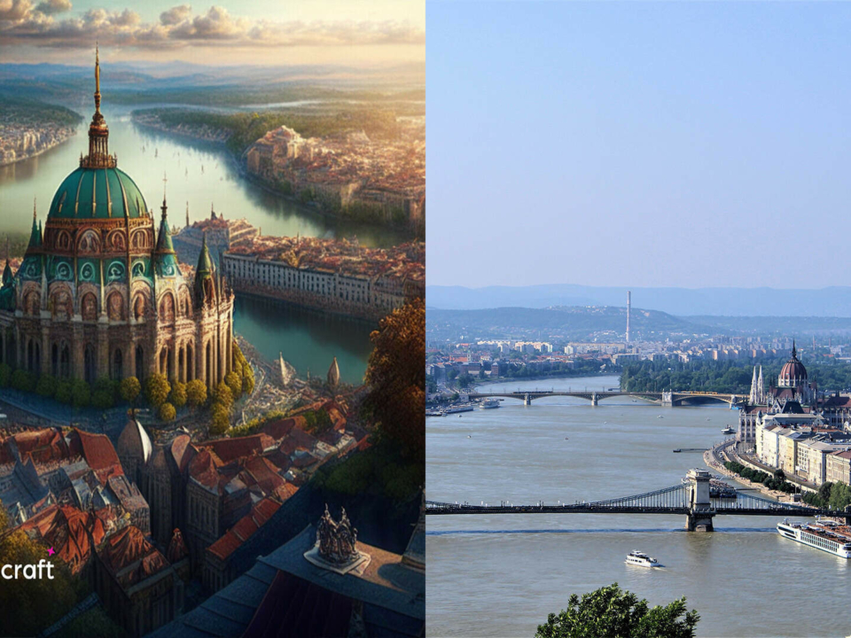 Comparație imagini AI Budapesta