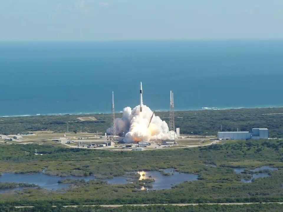 ilustrație de lansare a rachetei Spacex