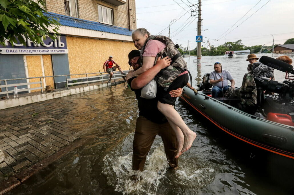 ukraine flooded region