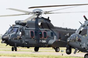 First two Airbus H225M helicopters have arrived for the Hungarian. Defence Forces. Photo MTI