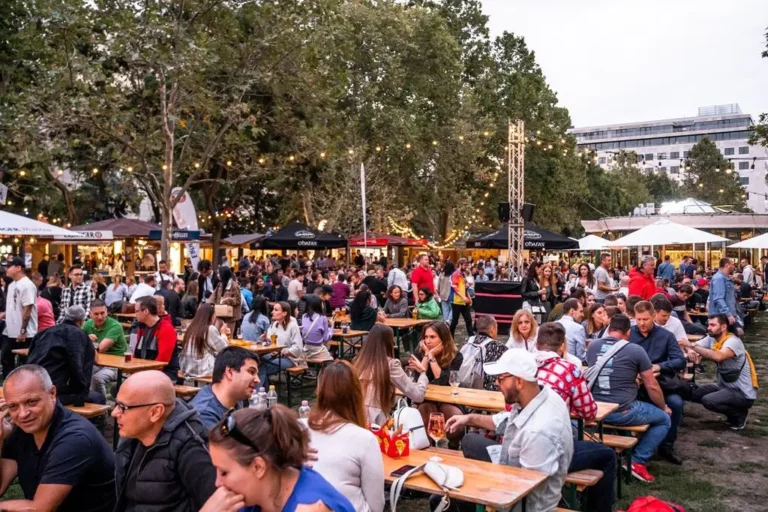 Budapest downtown beer festival