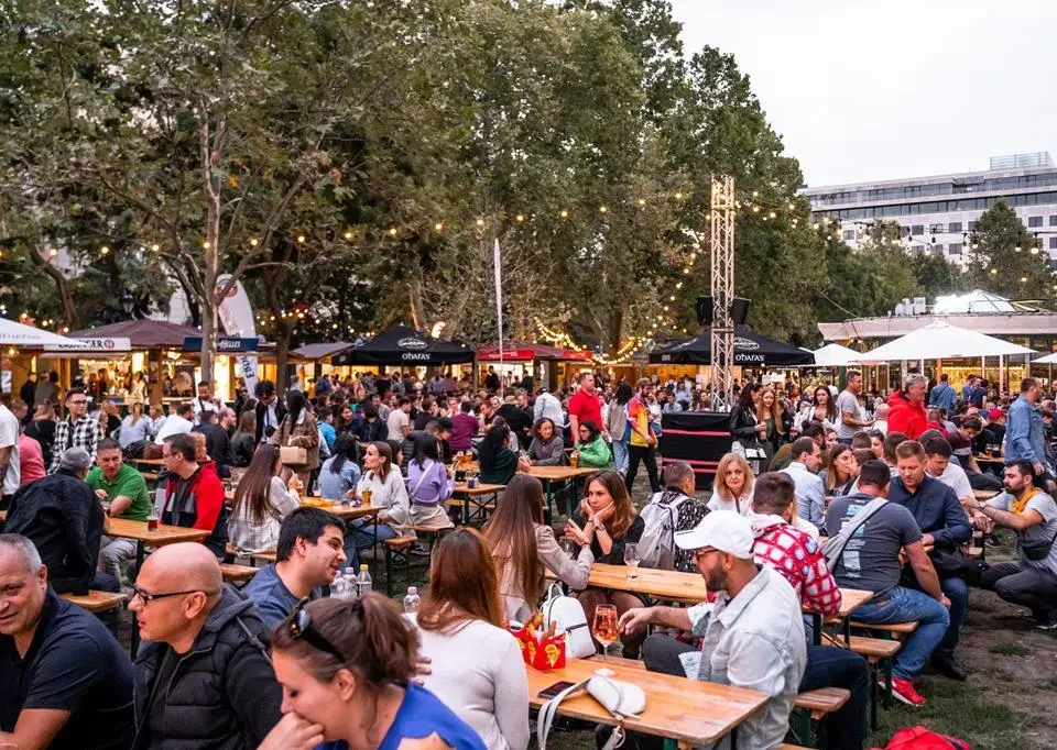 Budapest downtown beer festival