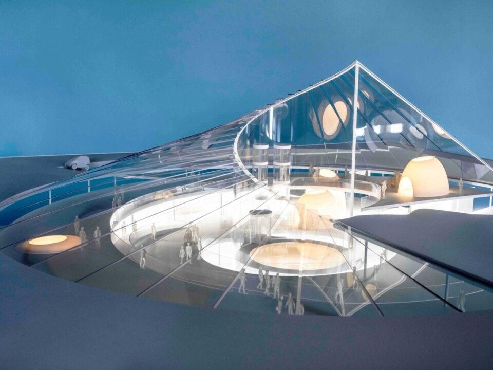 архитектурная модель пространственная спираль стеклянный художественный музей
