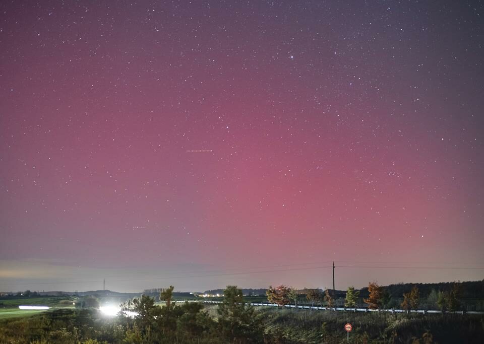 Northern lights shone over Hungary today