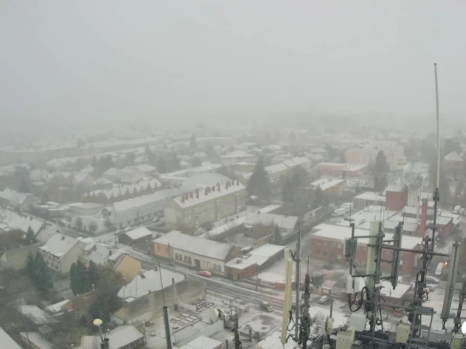Der Winter kam mit Schnee über Ungarn und Szombathely