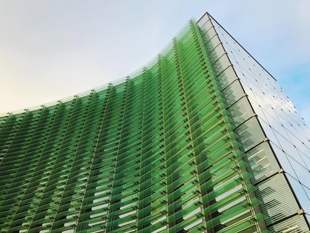 green office building