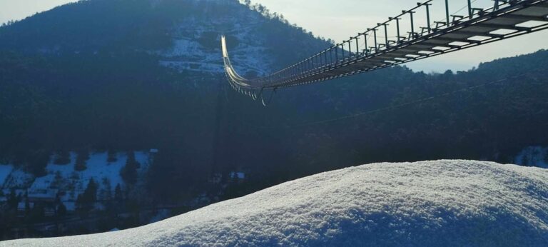 suspension bridge in Sátoraljaújhely