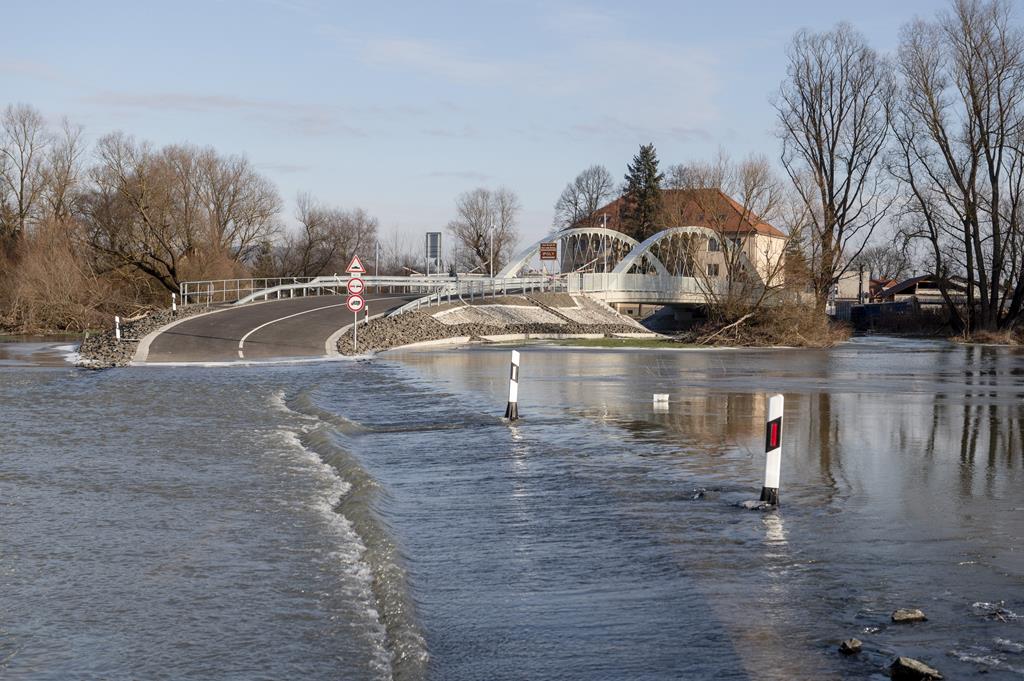 River Ipoly washed away the road