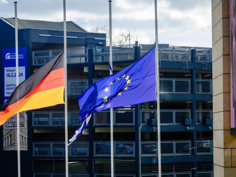 Deutschland-Flaggen der Europäischen Union