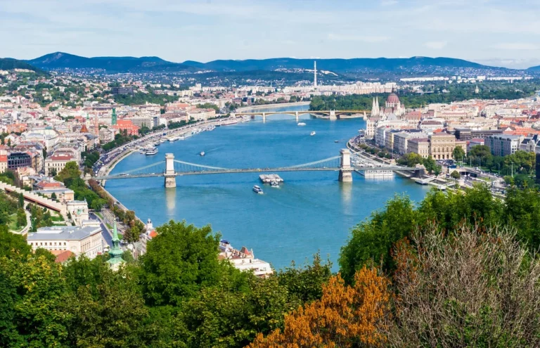 Hungary Budapest Danube Chain Bridge