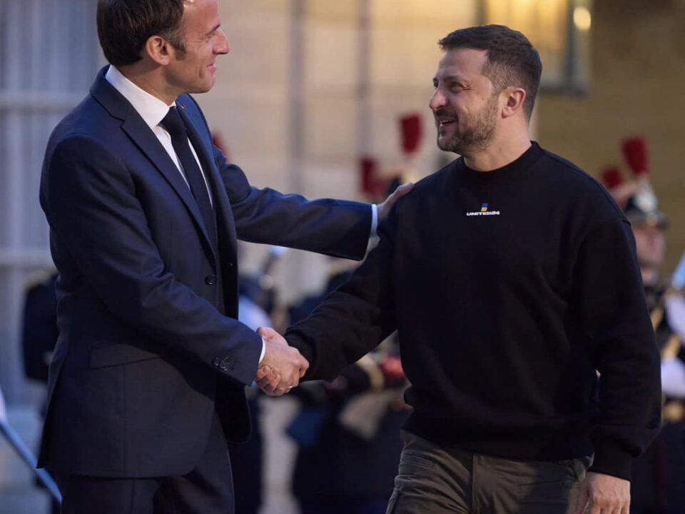 Il presidente Macron e Zelenskyj