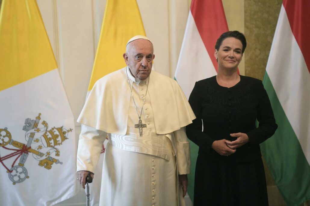 Le président Novak avec le pape François