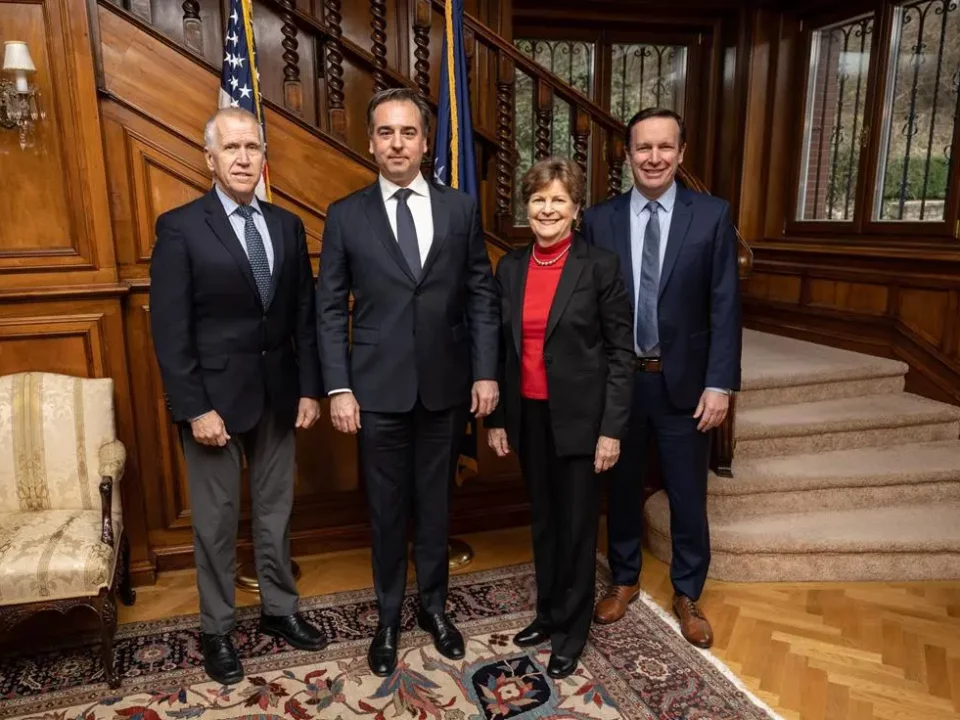 Сенаторы США Шахин, Тиллис и Мерфи в Венгрии о трансатлантической безопасности (копия)