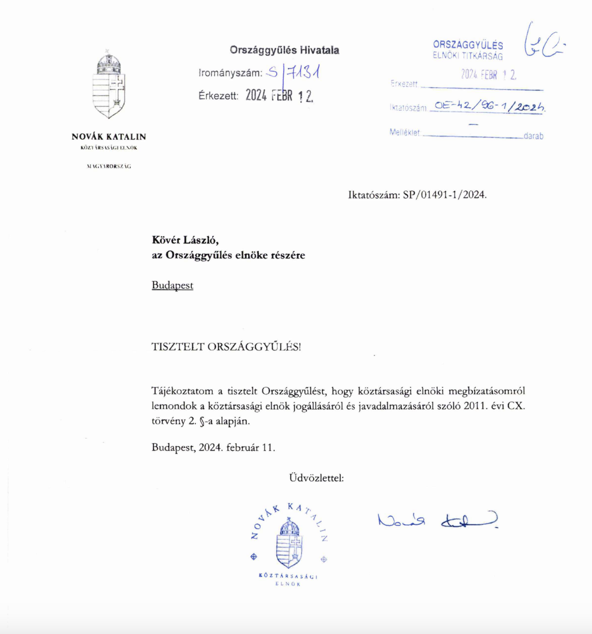 novák resignation