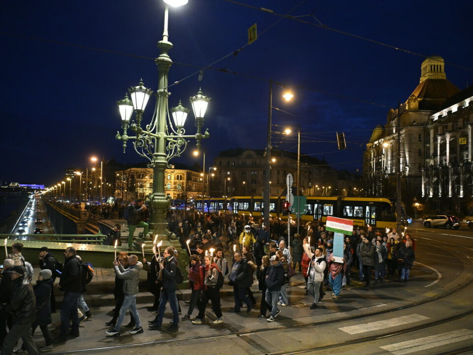 ブダペストの抗議デモ児童保護 (1)