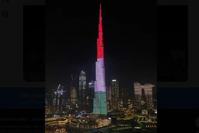 Burj Khalifa Dubaï couleurs hongroises