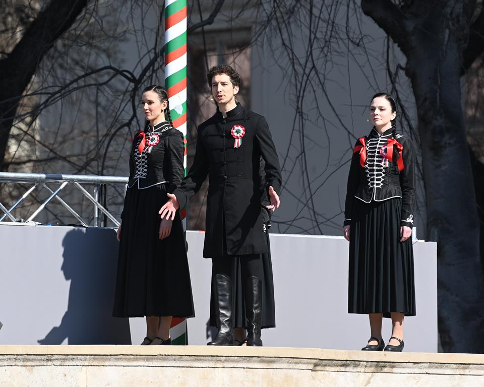 Why do Hungarians wear a cockade on 15 March