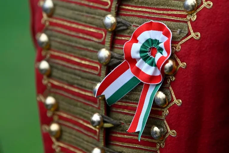 Why do Hungarians wear a cockade on 15 March