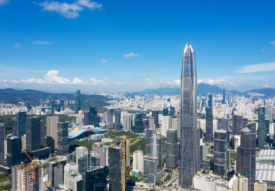 panoráma moderního města Shenzhen přímý let z budapešti Číny