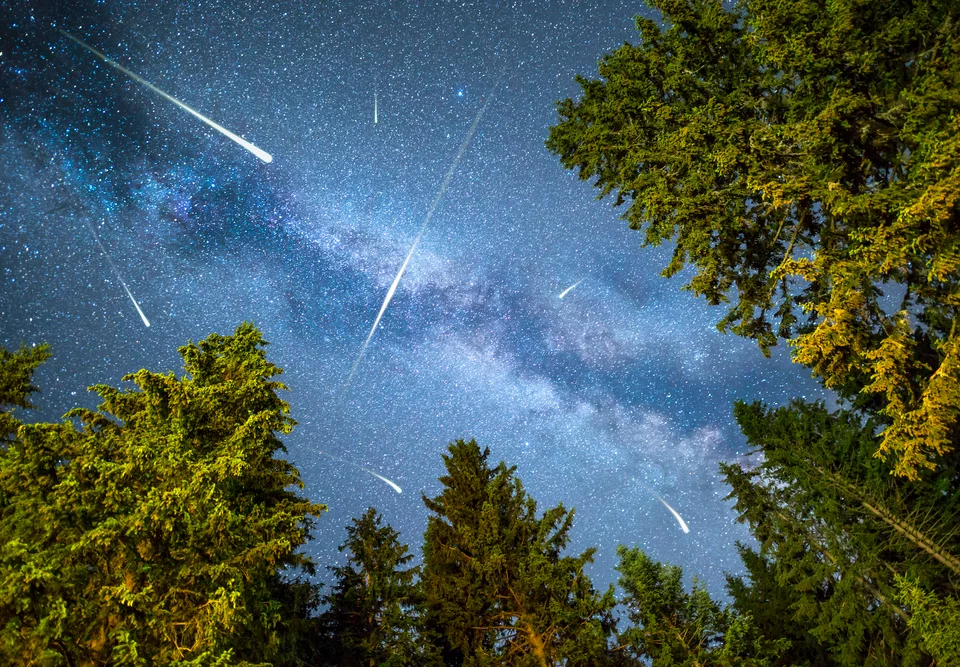 Meteorický roj Starfall Maďarsko padající hvězdy