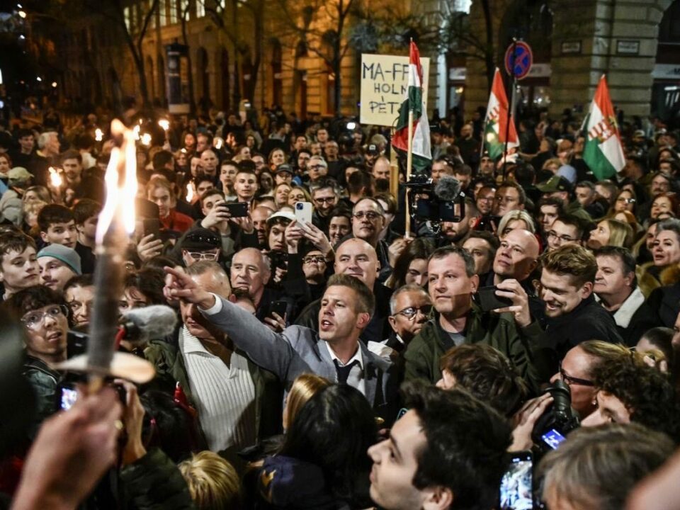 Демонстрация Петера Мадьяра в Будапеште